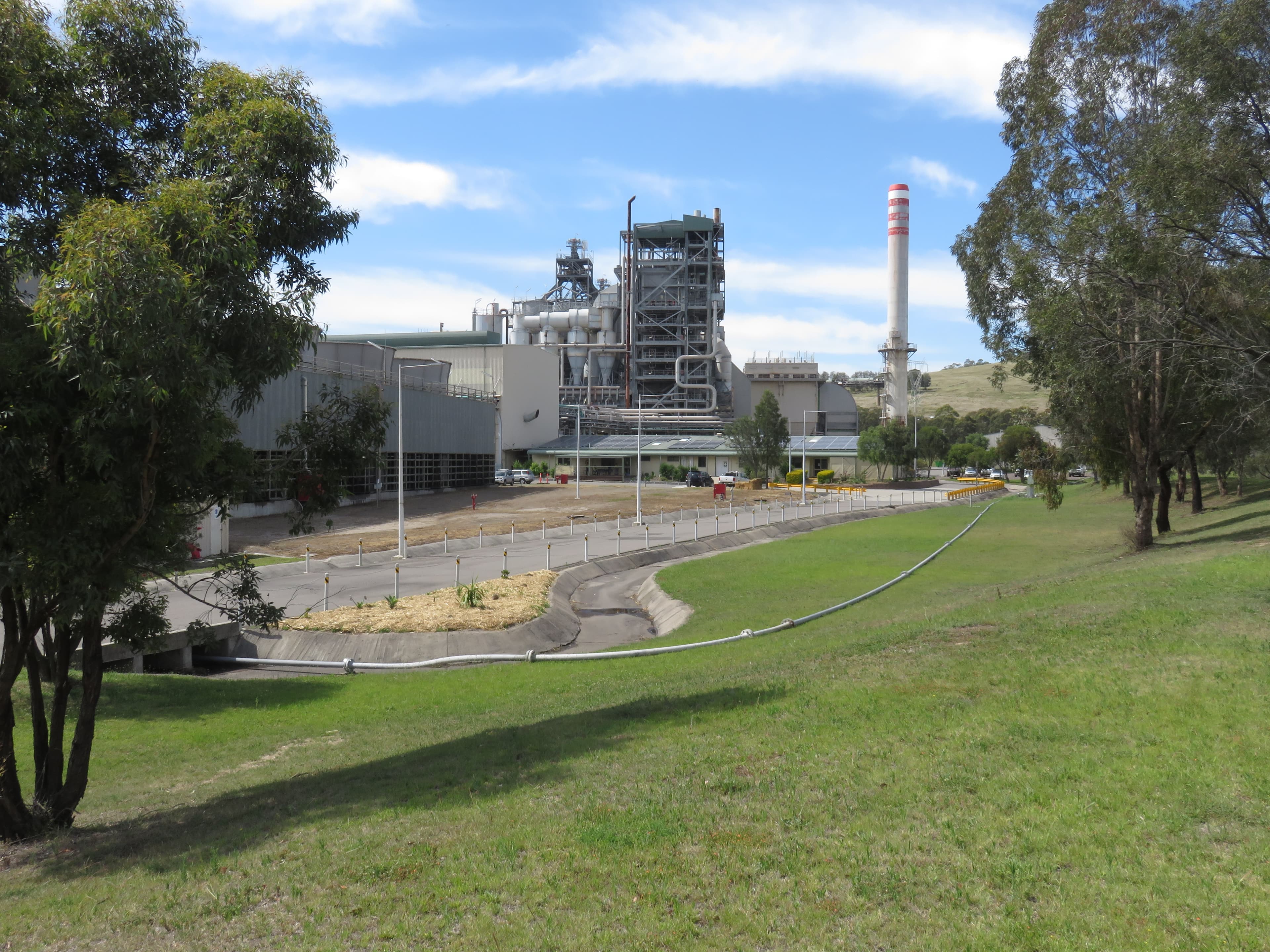 Ground-level view of Redbank with Australian landscape